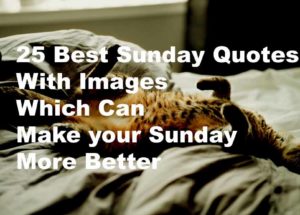 Best Sunday Quotes With Images Which Can Make It Much Better