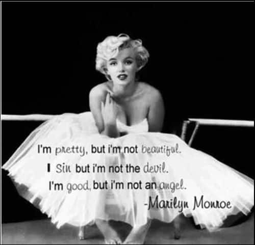 marilyn monroe poster with quotes