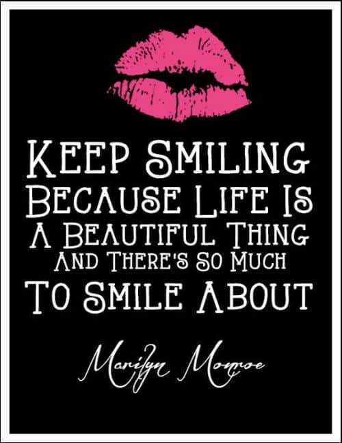 marilyn monroe smile quotes