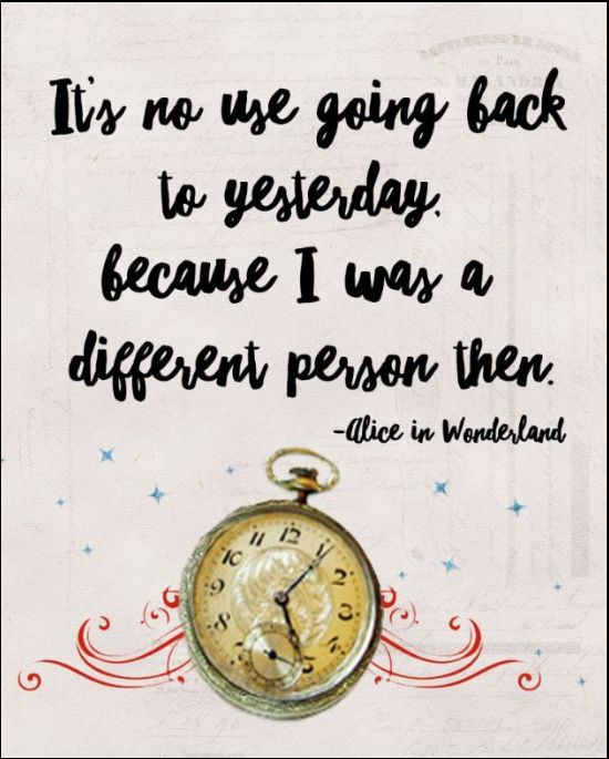 alice in wonderland quotes yesterday i was a different person
