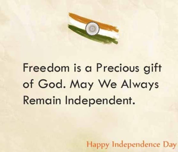 independence day wishes sms in english