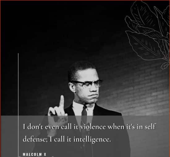 malcolm x violence quotes
