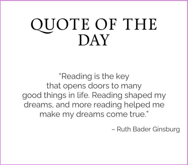 ruth bader ginsburg quotes about reading