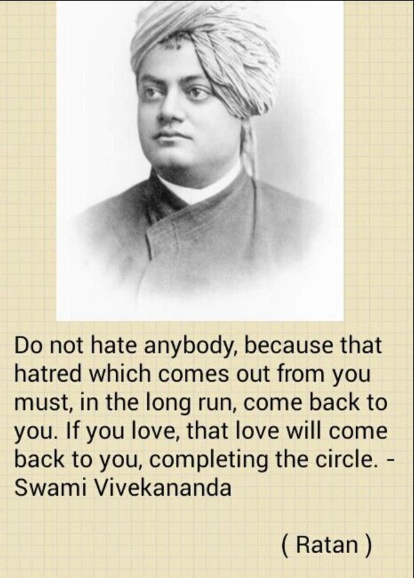 Swami Vivekananda quotes about hate