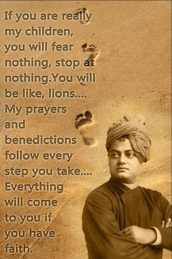 swami vivekananda thoughts on fear