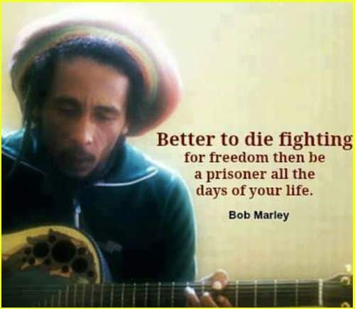 famous quotes by bob marley freedom