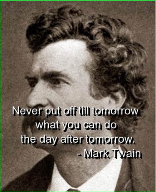 mark twain quotes two most important days