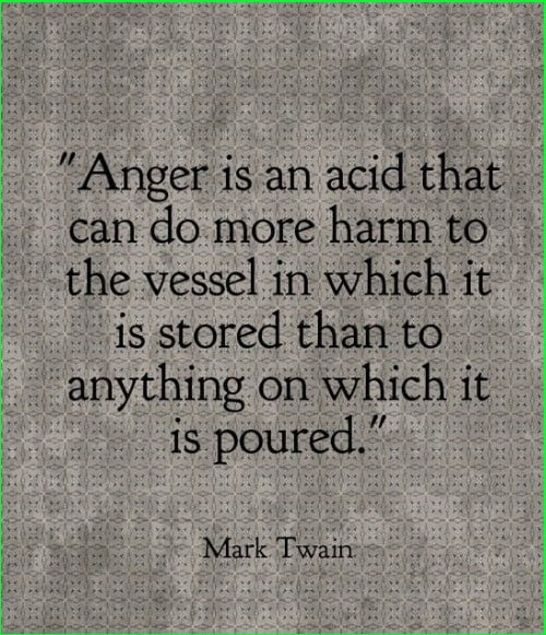 mark twain anger quotes