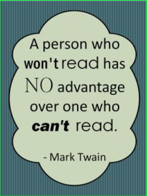 mark twain quote reading