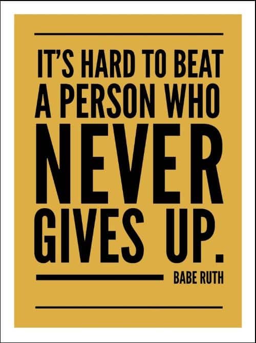 never give up quotes images