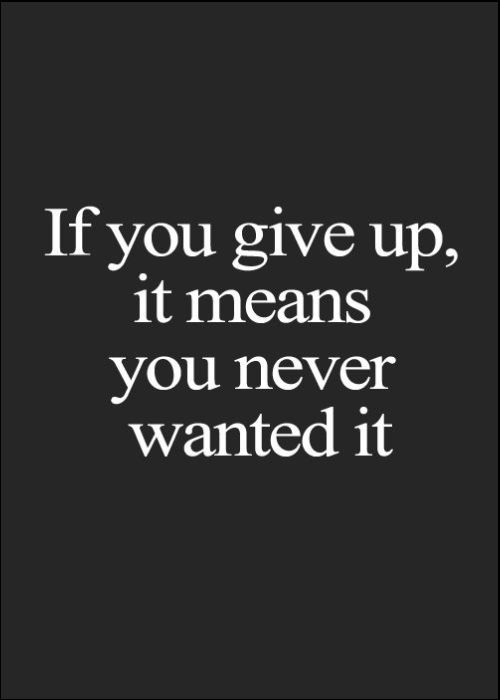 never give up quotes